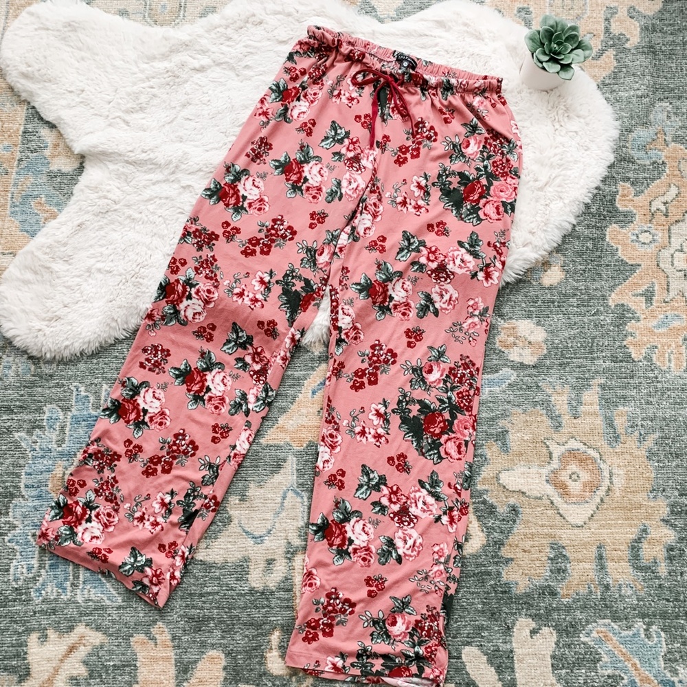 Tart Intimates Pink Floral Pajama Bottoms- Size Medium